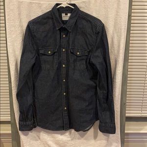 Topman denim long sleeve shirt size M
